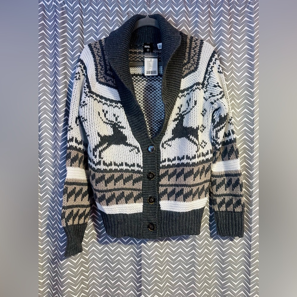 NWT BDG (Urban Outfitters) | Reindeer Cardigan, size XS